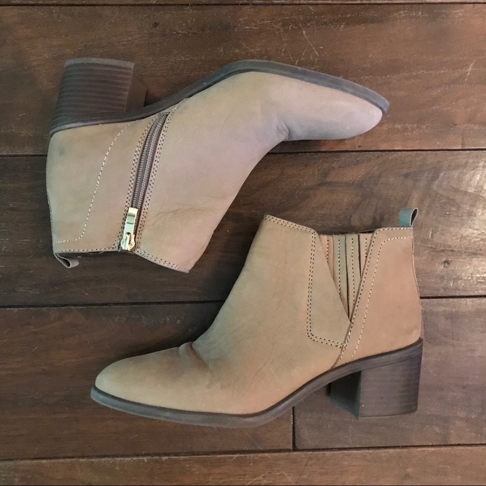 Tan booties